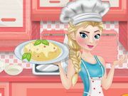 Elsa Cooking Spaghetti