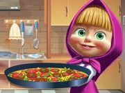 Masha And The Bear Cooking Tortilla Pizza