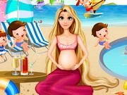 Pregnant Rapunzel Pool Party