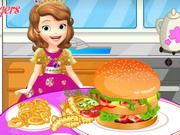 Sofia The First Cooking Hamburgers